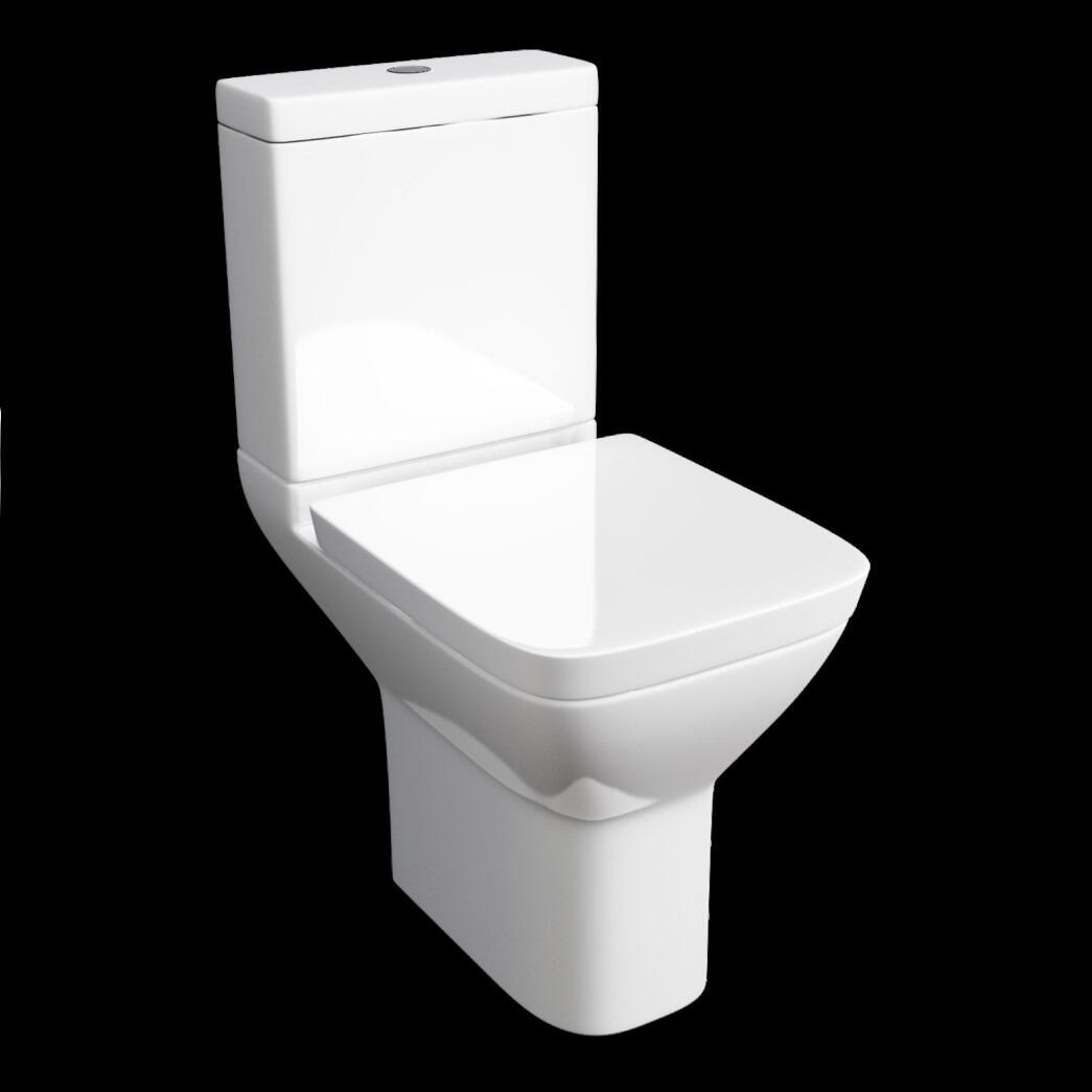 kartell Project Square Toilet with a Dual Flush Cistern & Soft Close Seat
