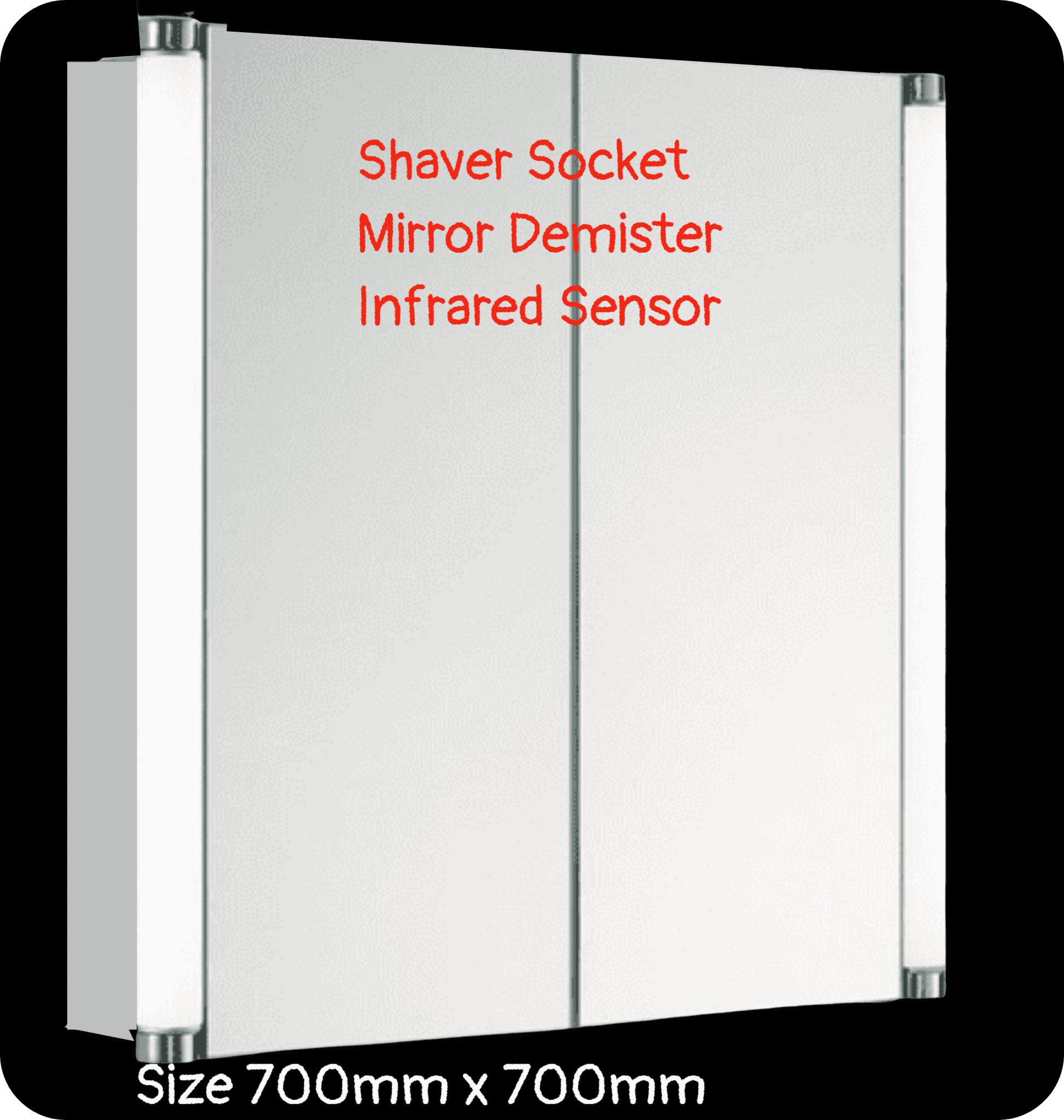 Nyla / Nemi Double Door LED Mirrored Wall Cabinet
