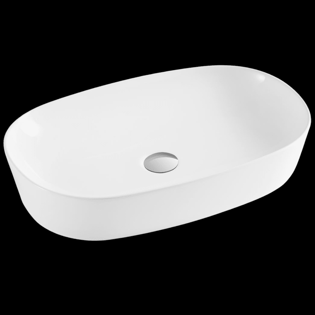 Kerry 600mm Oval Ceramic Countertop Basin