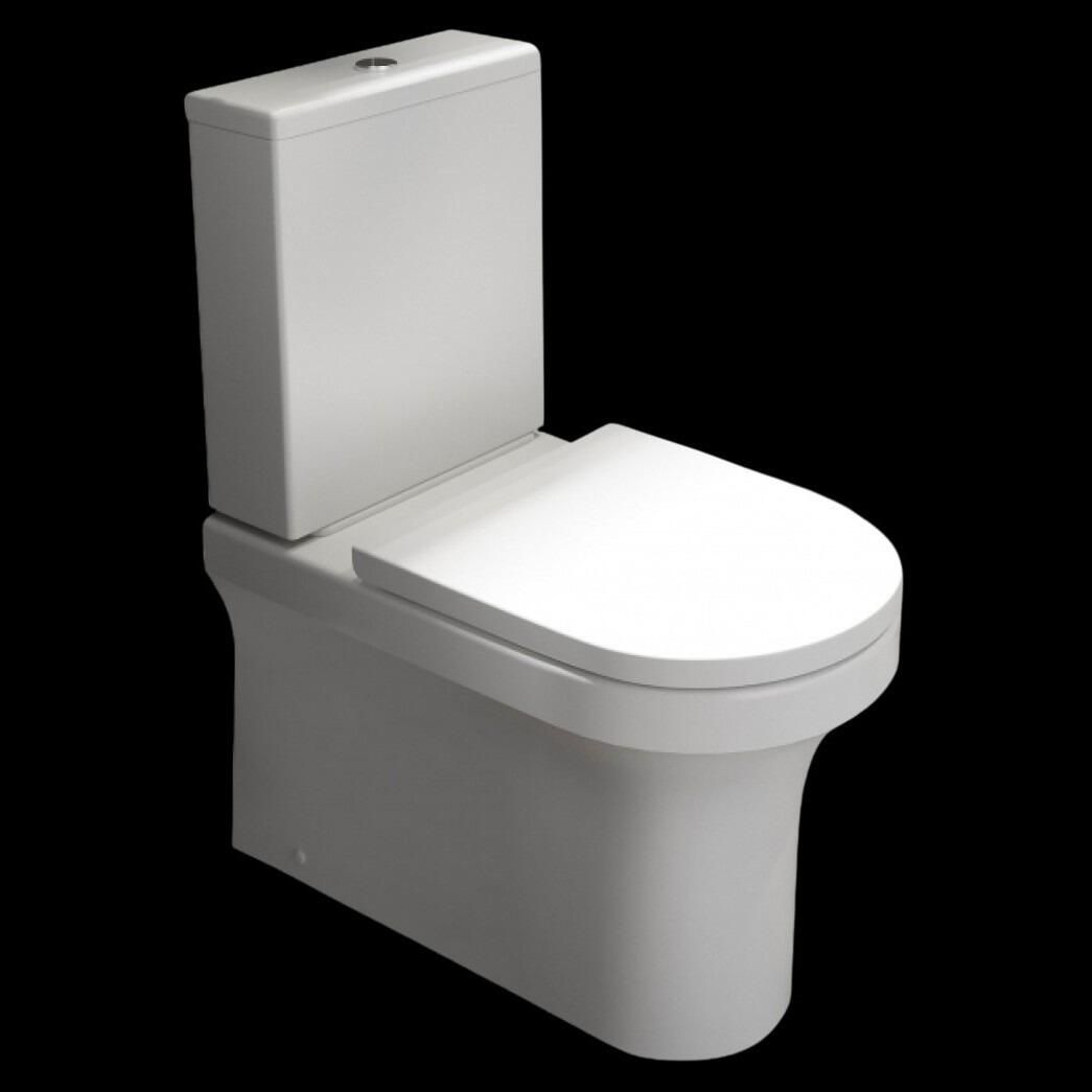 Kartell Ozone Rimless Flat to Wall Dual Flush Toilet with a Soft Close Seat