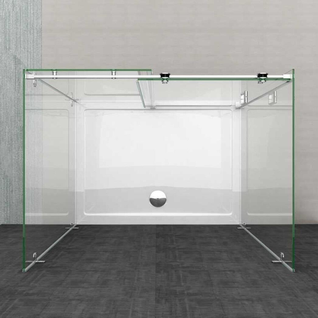Rimini 1200mm x 900mm Frameless 3 sided Shower Enclosure - Top View