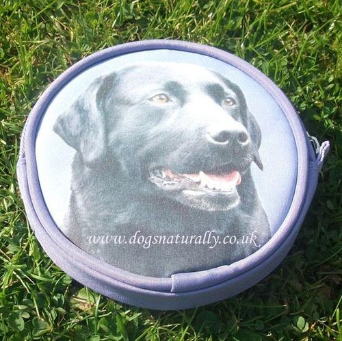 Black Labrador Purse Lilac