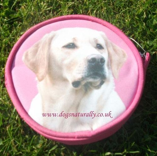 Yellow Labrador Purse Pink