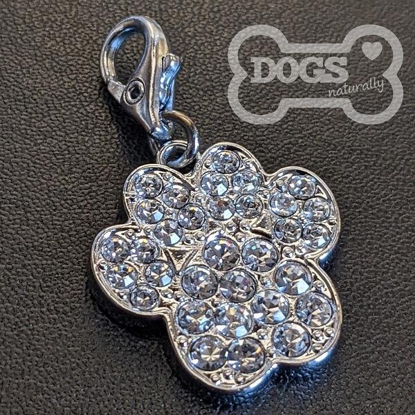 Pawprint Crystal Charm for Dog Lovers