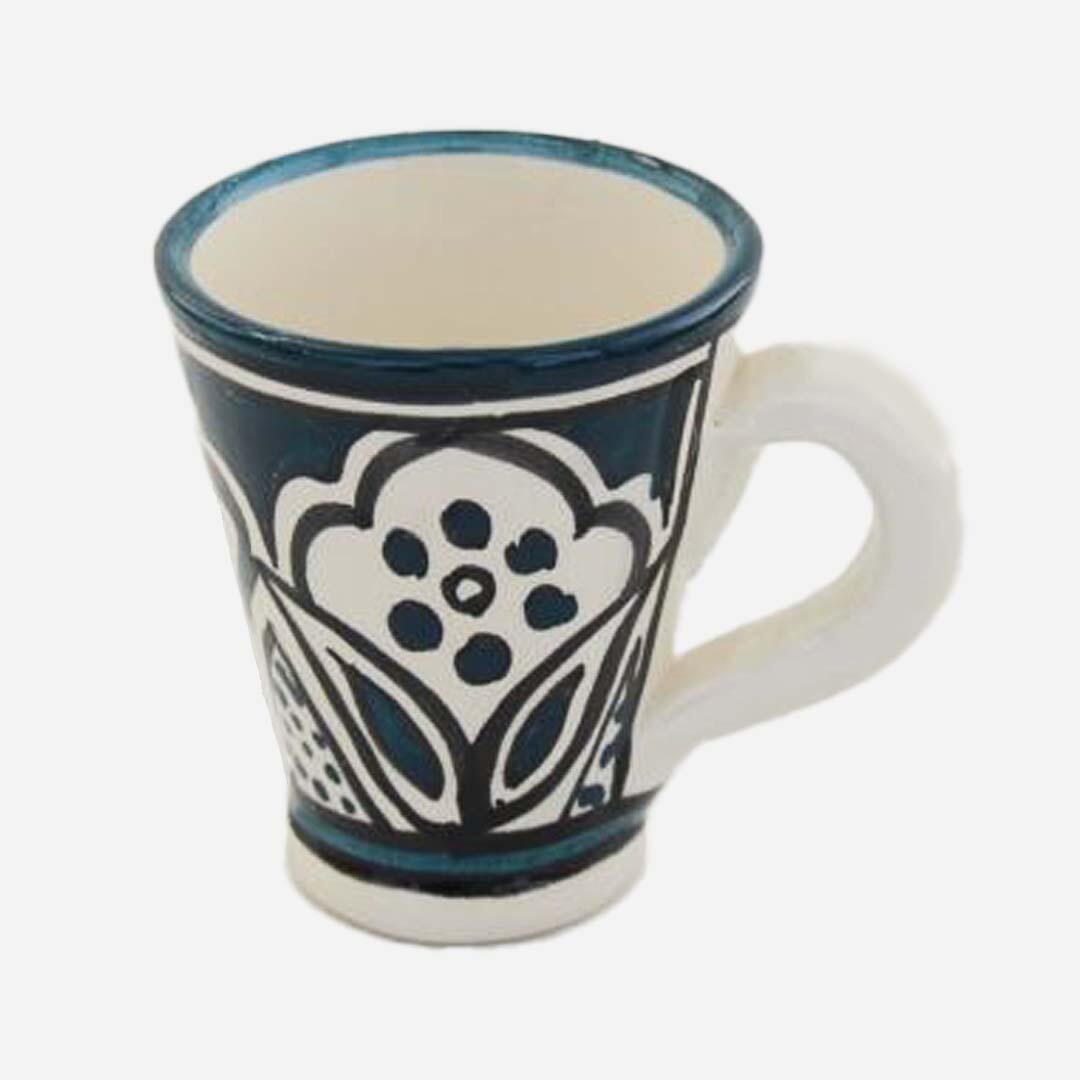 Embrace the Middle East - Homeware - Palestinian Ceramic Espresso Cup Lotus Turquoise