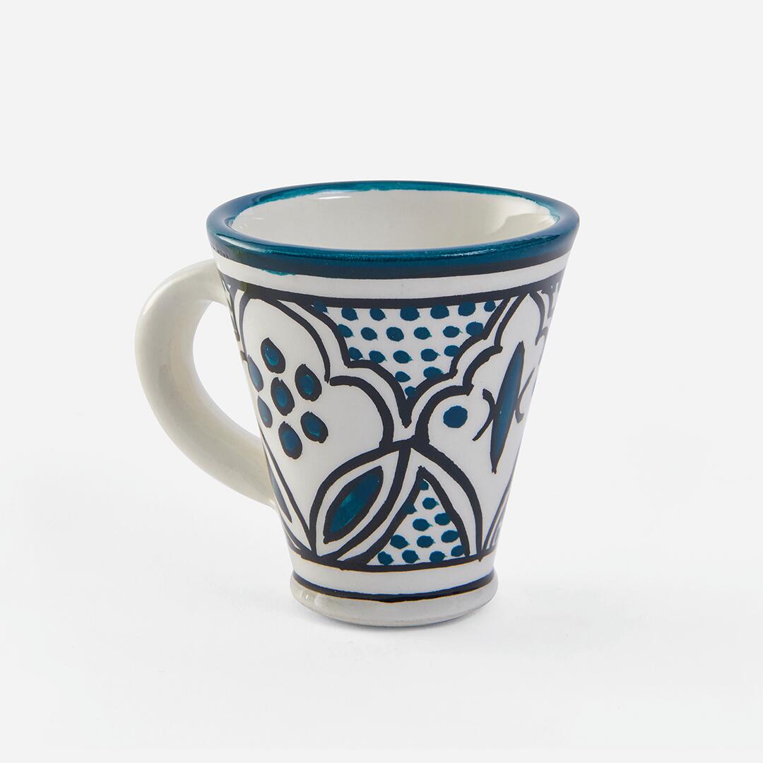 Embrace the Middle East - Homeware - Palestinian Ceramic Espresso Cup Lotus Turquoise