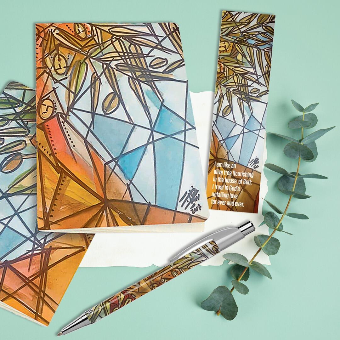 Palestinian Olive Tree Stationery Collection lifestyle