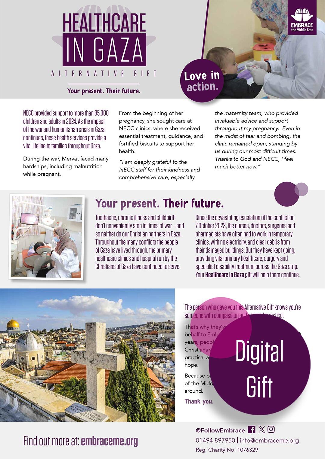Embrace the Middle East - Digital Alternative Gift - Healthcare in Gaza