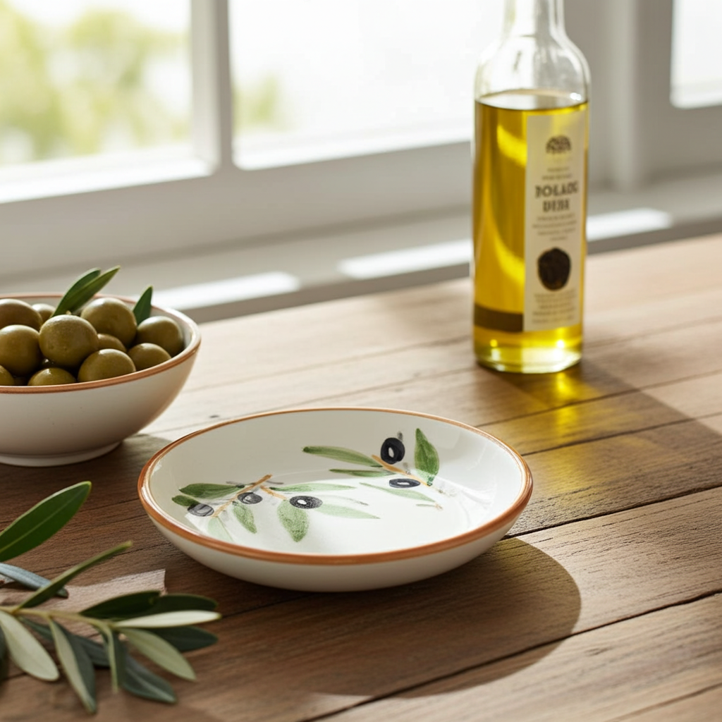 Olive Print Small Dish lifestyle
