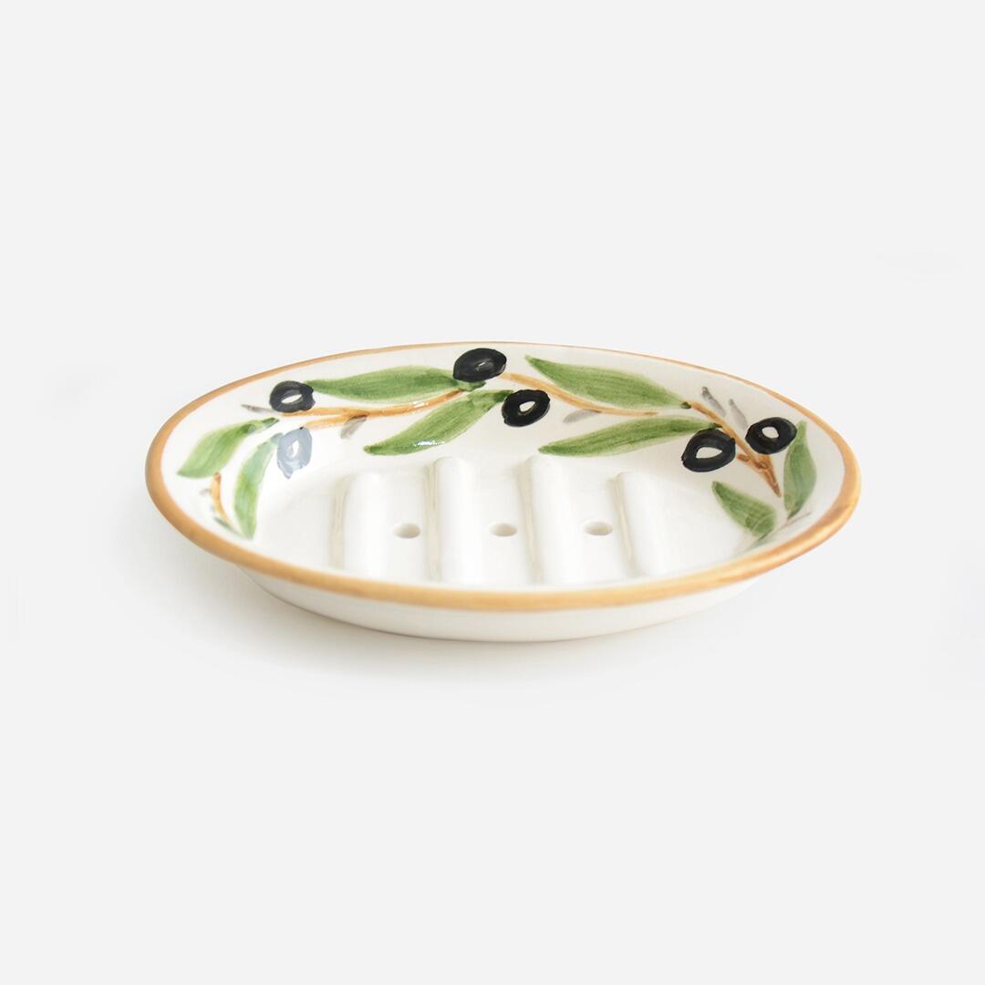 Olive Print Soap Dish