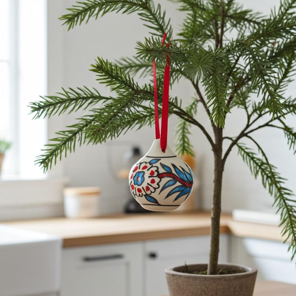 Embrace the Middle East - Palestinian Ceramic Baubles Gerbera lifestyle