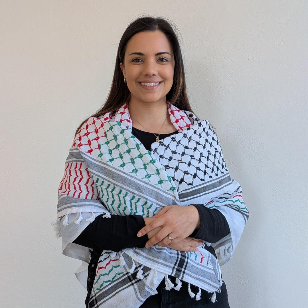 Palestinian Keffiyeh Scarf - Black, White, Red & Green