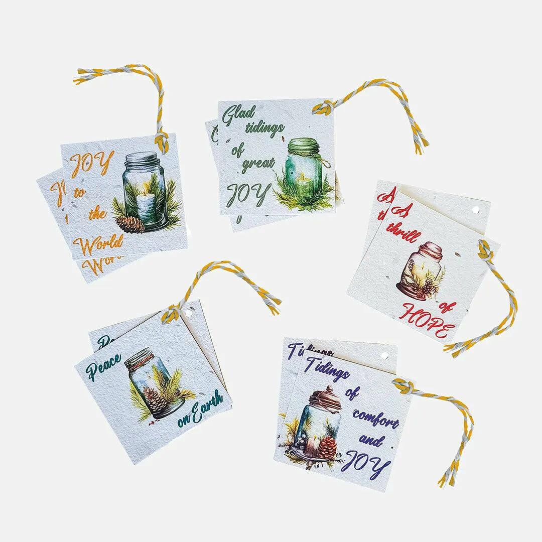 Plantable gift tags - pack of 10 - 2 each of 5 designs
