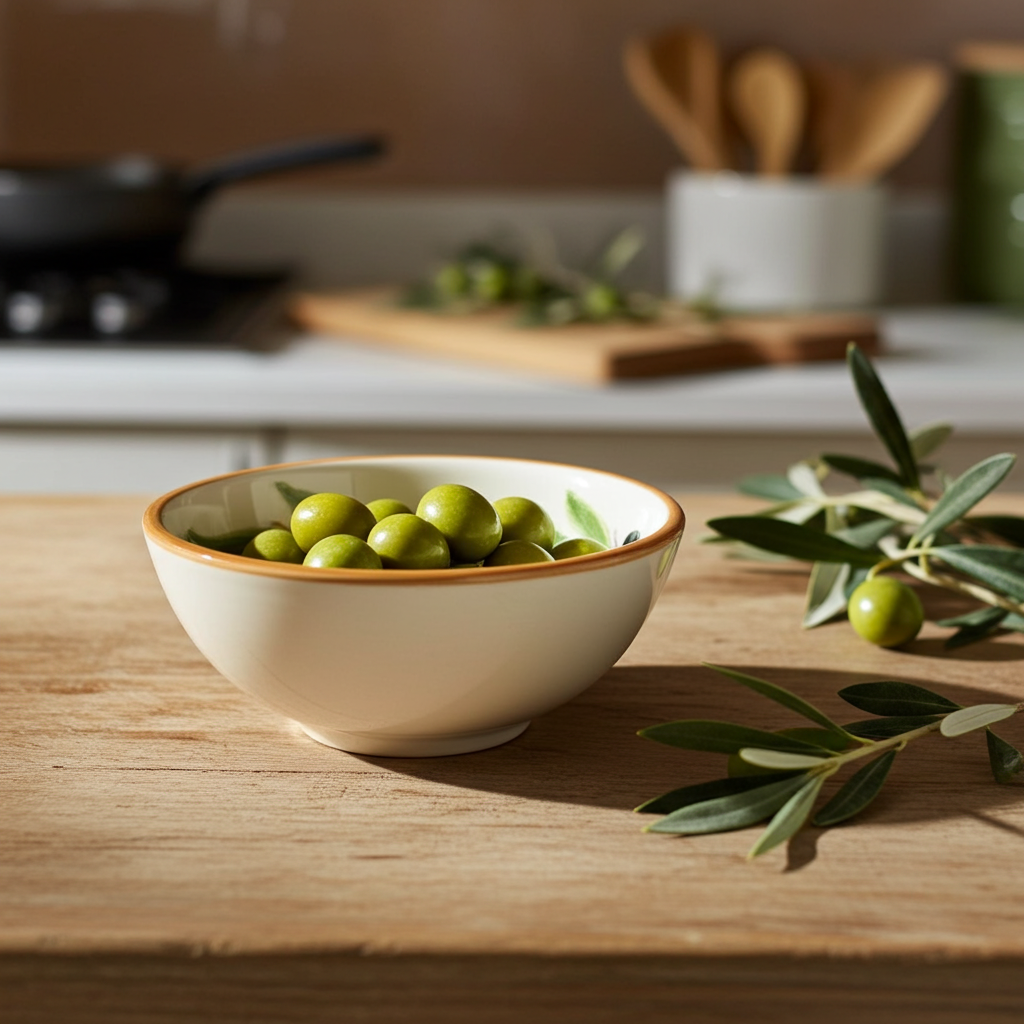 Olive Print Snack Bowl lifestyle