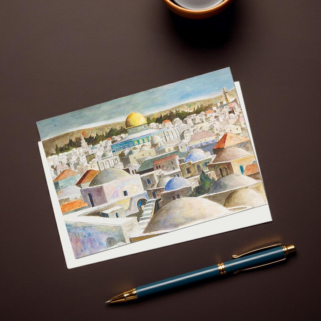 Notecards Jerusalem Rooftops lifestyle