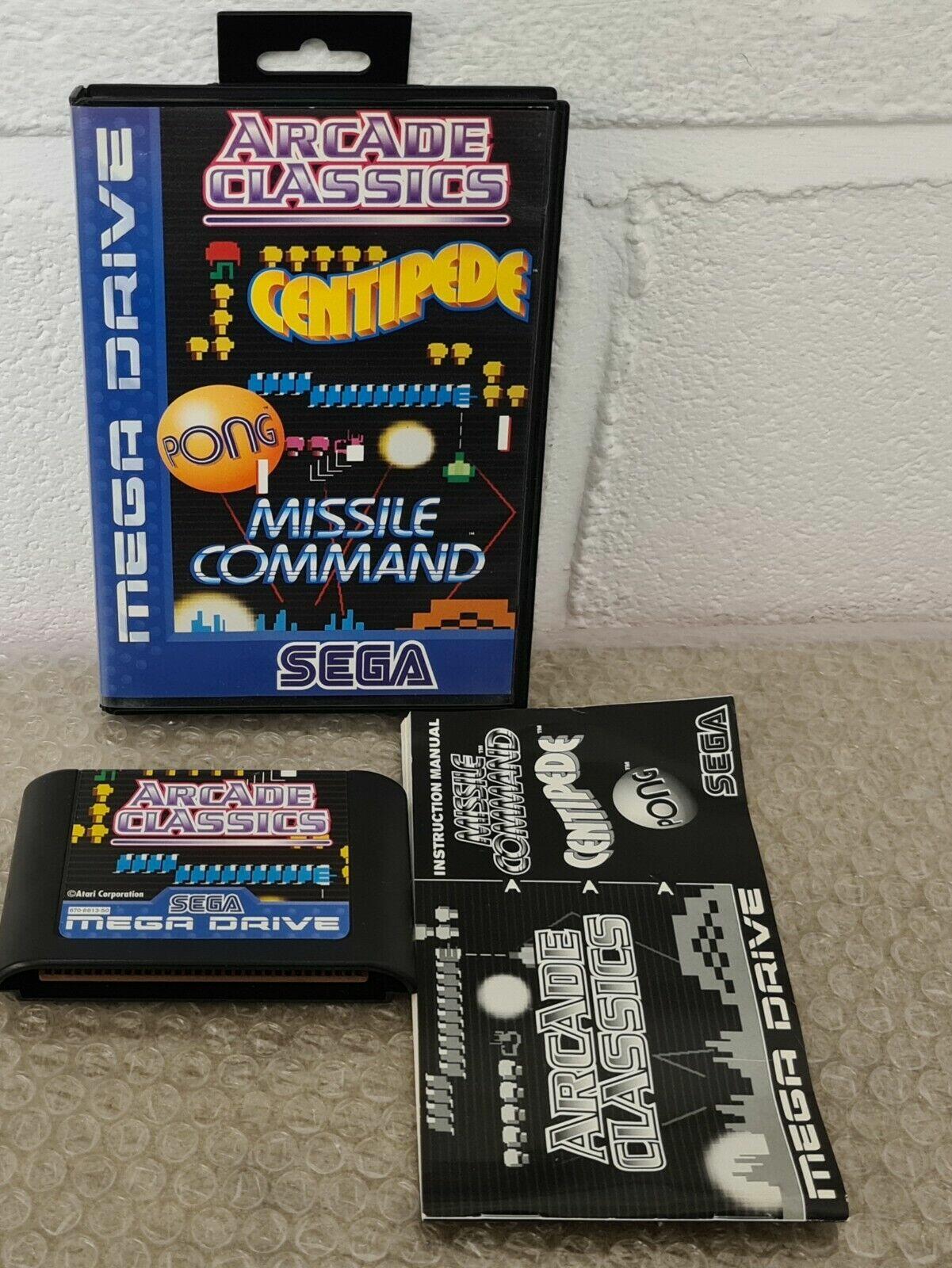 Arcade Classics Sega Mega Drive complete, box, manual & cart front