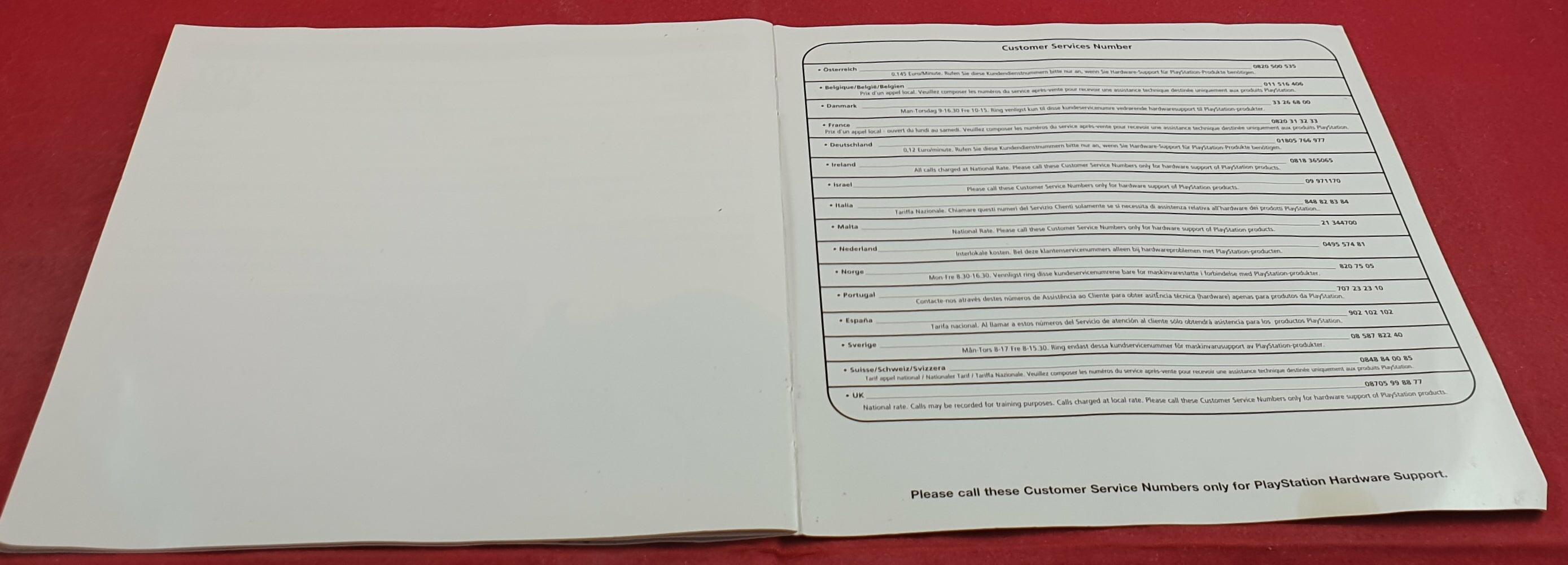 Back of manual showing inside back page with no writing in