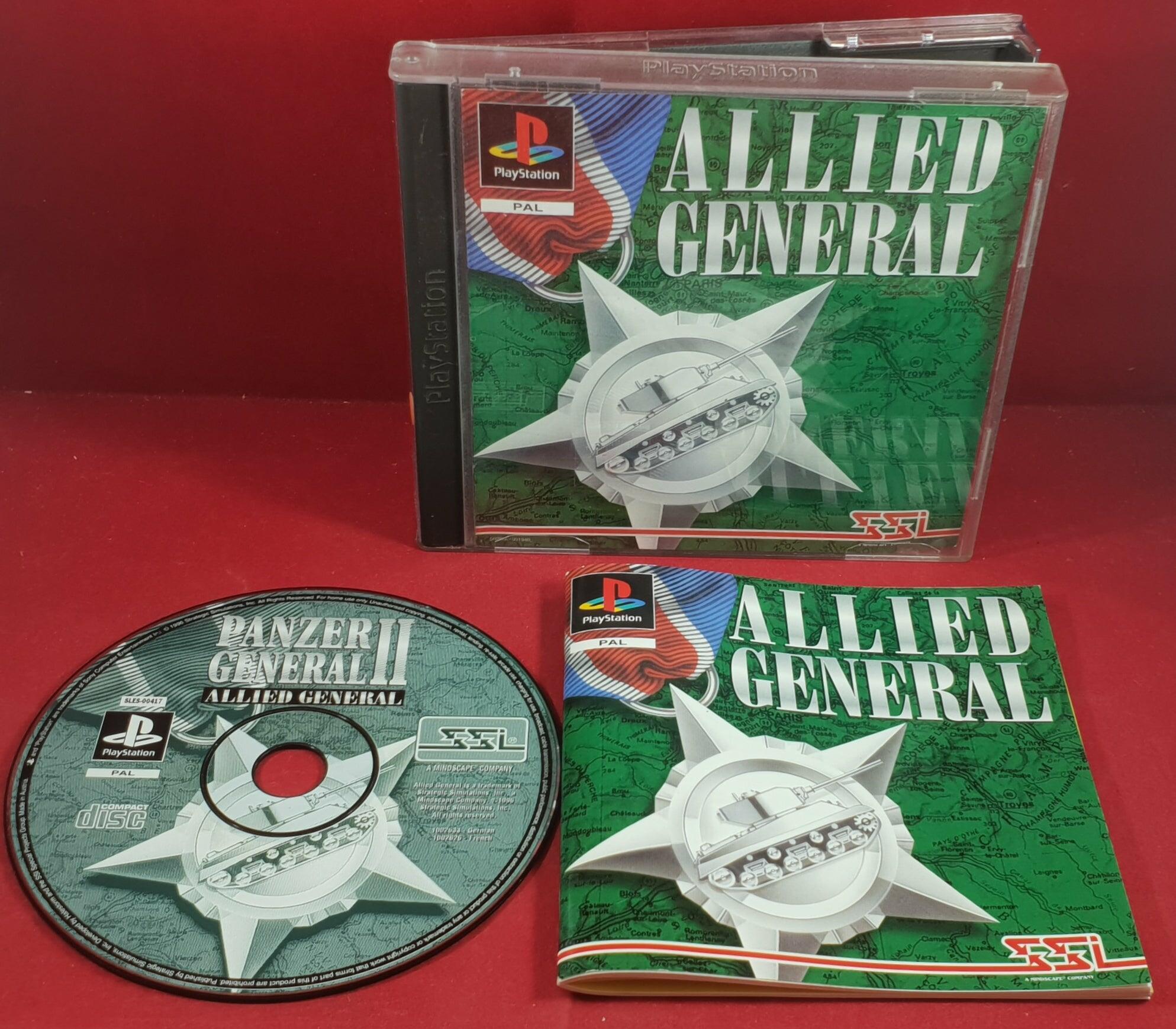 Allied General PS1 front of case, manual and game disc.