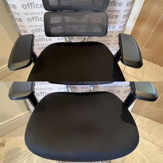 Black fabric seat detail on Hood i29 chair