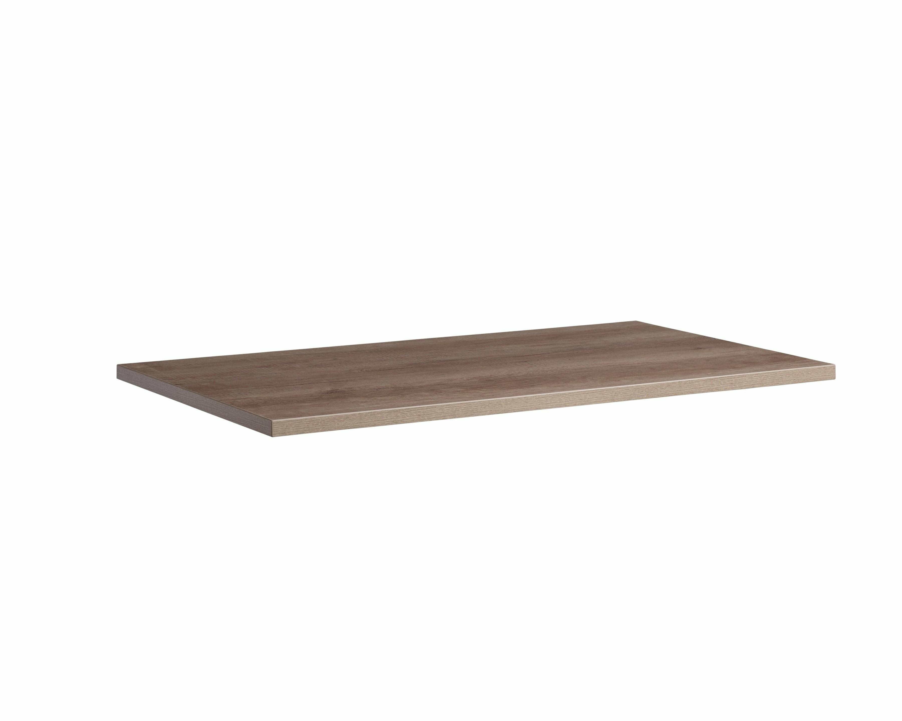 Grey Nebraska Oak MFC desk top 25mm full size view on white background