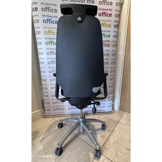 Rear view of RH400 chair highlighting back support structure