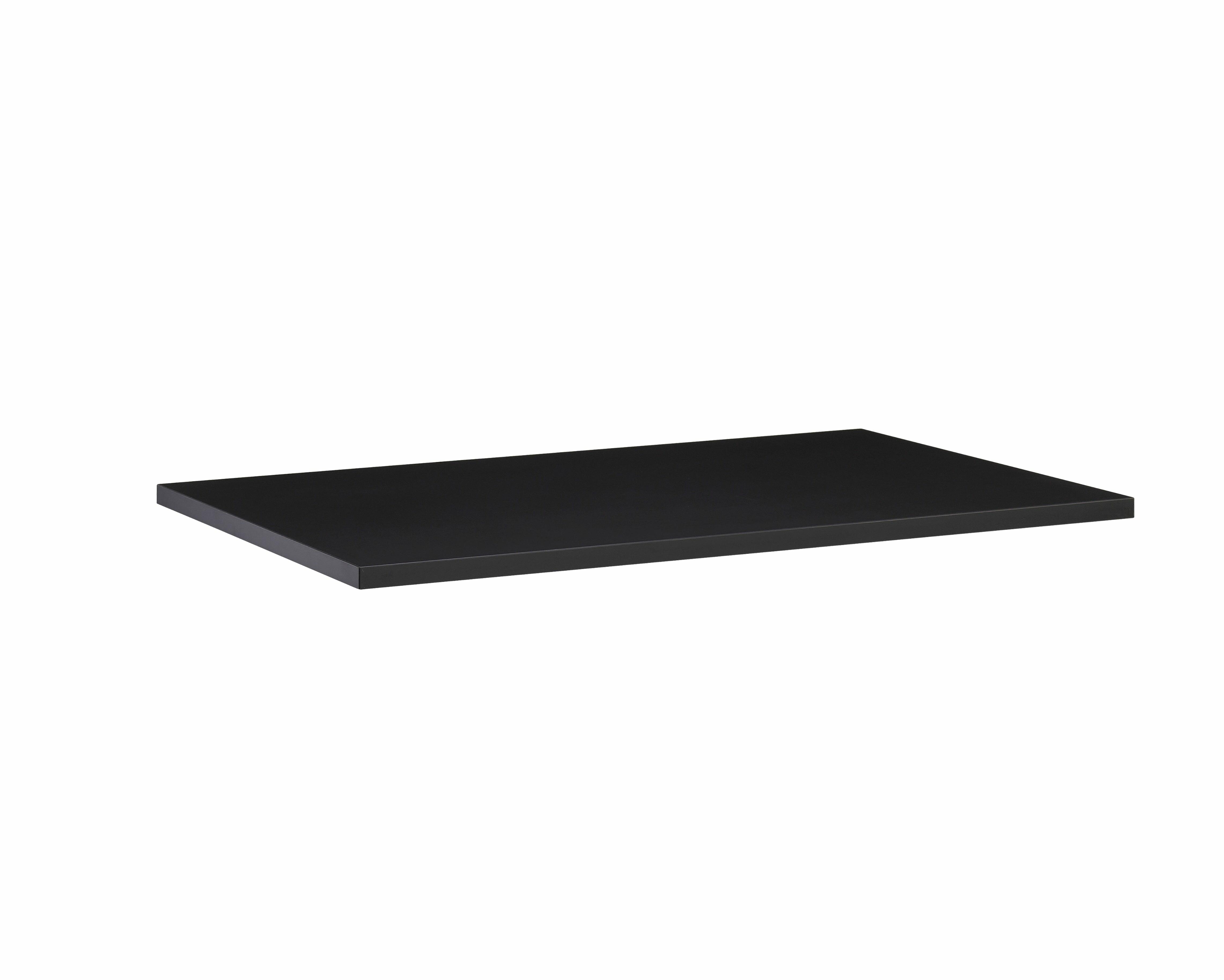 Soft black MFC desk top 25mm full size view on white background