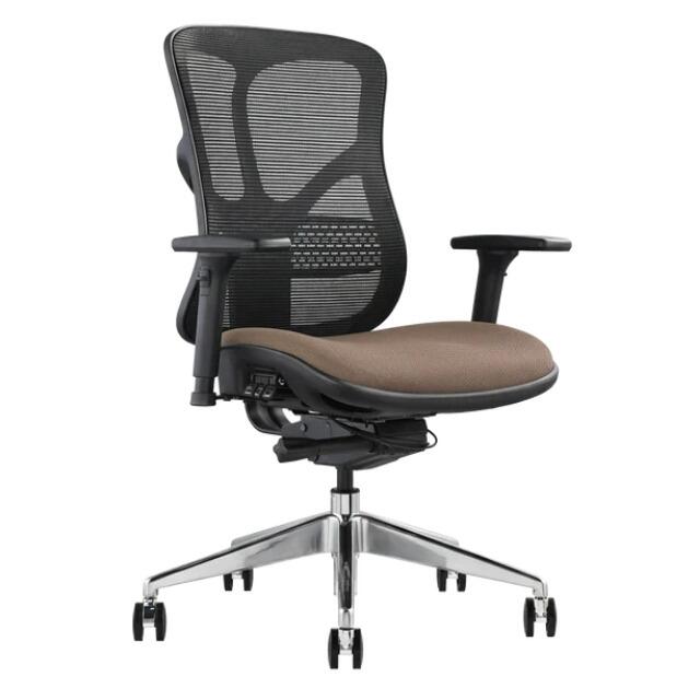 F94 mesh back faruba abric seat office chair angled view