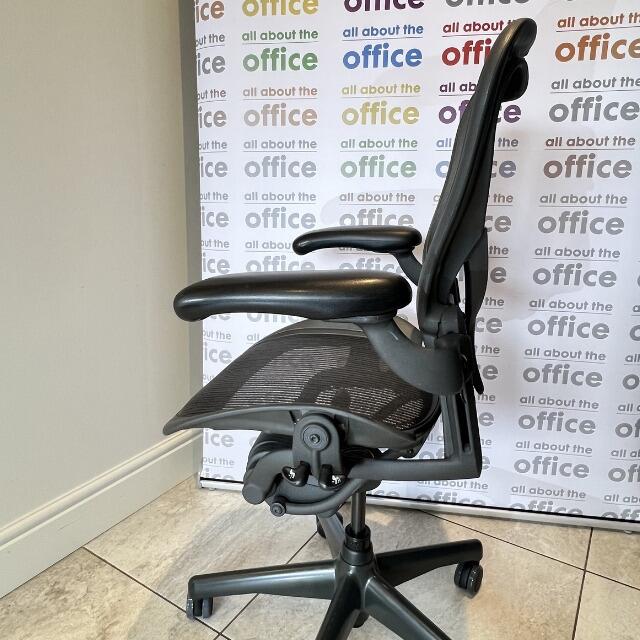 Side profile of refurbished Herman Miller Aeron Classic Mk2 ergonomic office chair