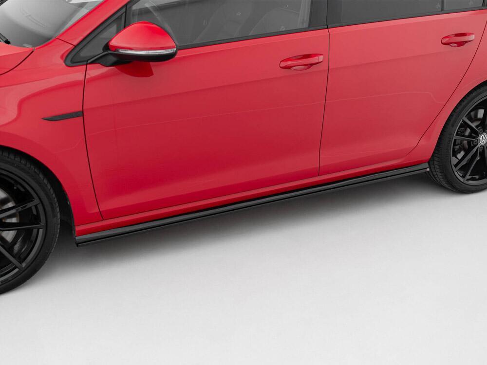Side Skirts Diffusers V.2 Volkswagen Golf R / R-Line Mk7 Facelift