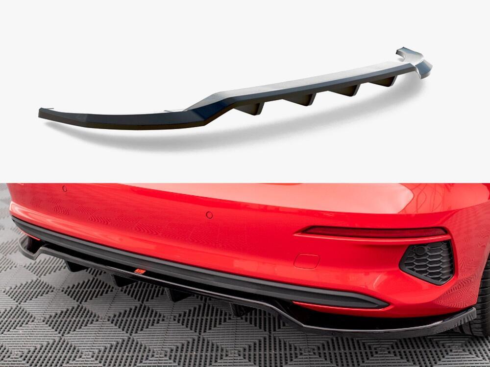 Central Rear Splitter (Vertical Bars) Audi A3 Sportback 8Y