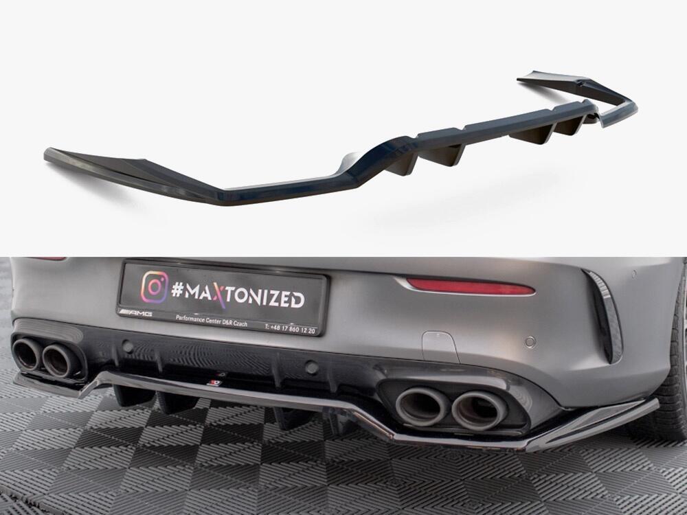 Rear Splitter (Vertical Bars) Mercedes-AMG C43 Coupe C205 Facelift