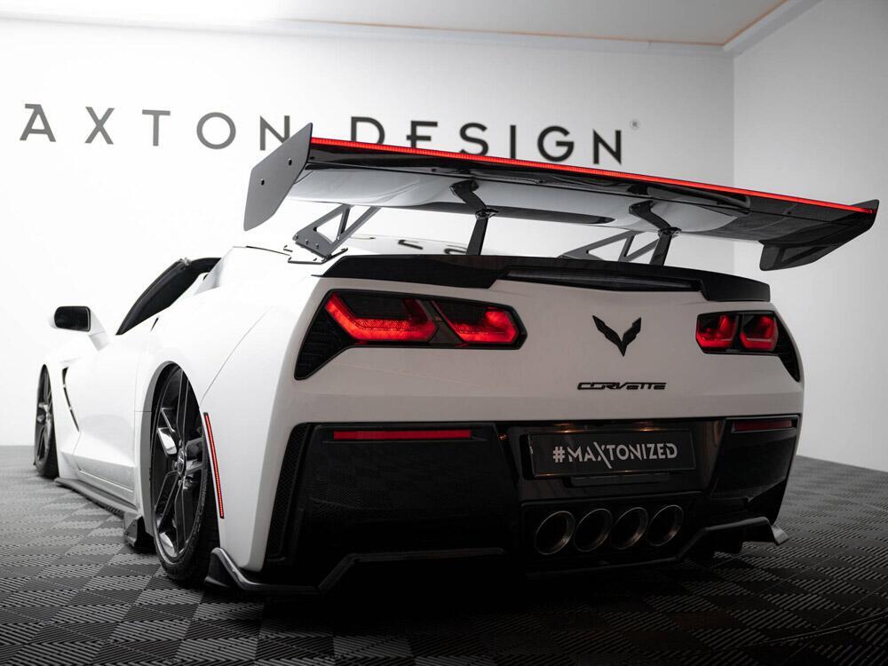 Carbon Spoiler With Upper Swan Mounting + LED Chevrolet Corvette Stingray / Grand Sport C7