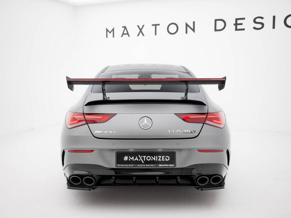 Carbon Spoiler With Internal Brackets Uprights + LED Mercedes-Benz CLA Coupe C118 / C118 Facelift
