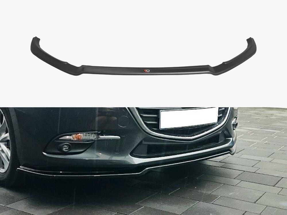 Front Splitter V.1 Mazda 3 Mk3 Facelift - Carbon Look