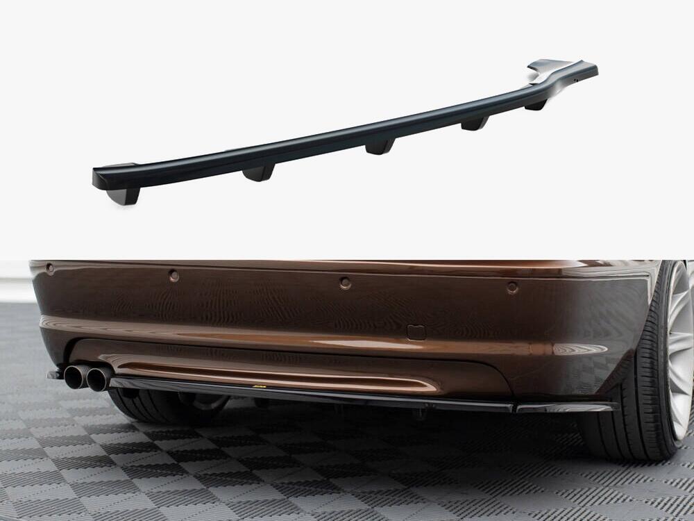 Central Rear Splitter (Vertical Bars) BMW 3 E46 Coupe M-Pack - Carbon Look