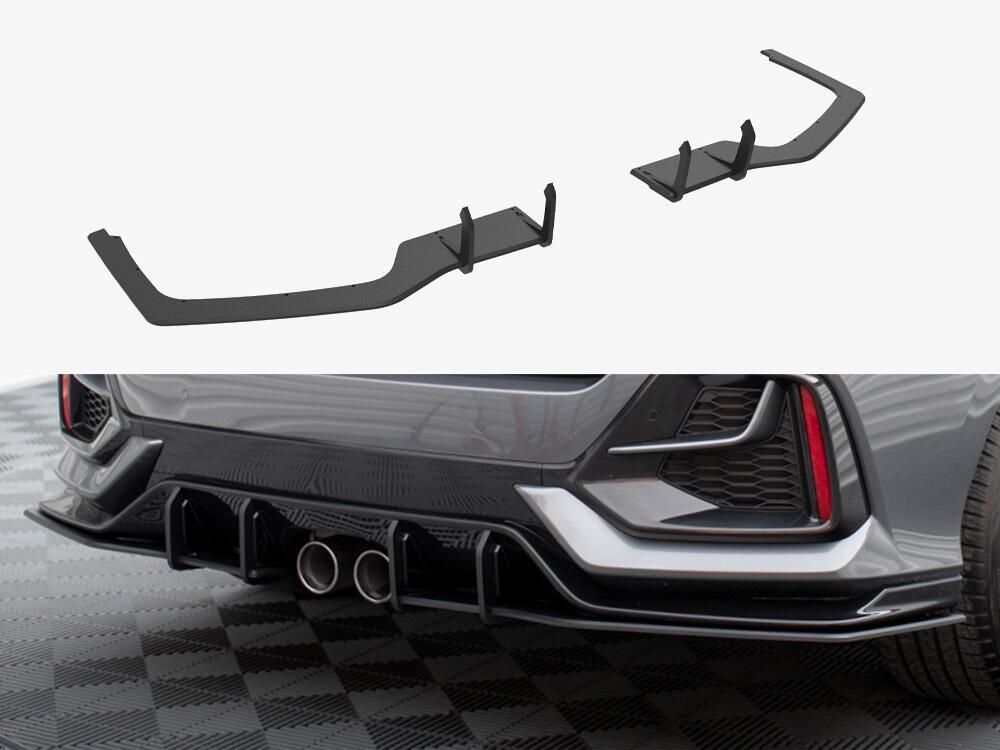Street PRO Rear Side Splitters V.1 Honda Civic Sport Mk10 Facelift