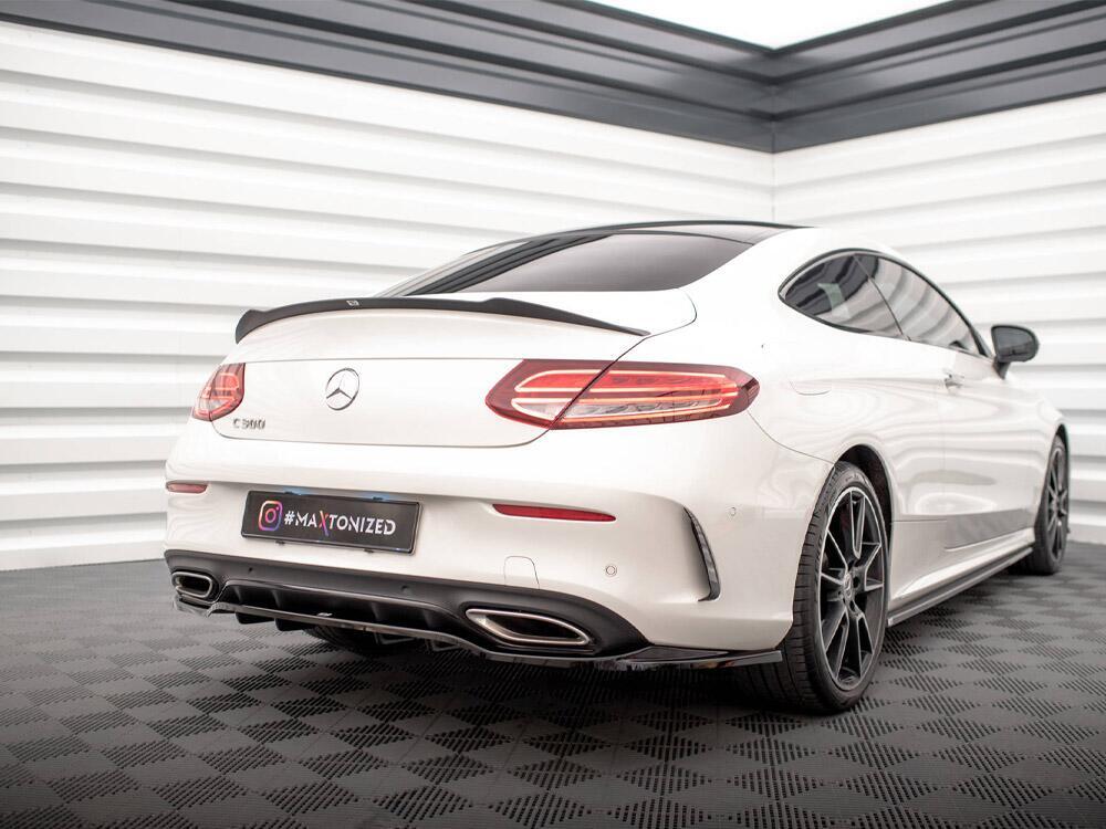 Rear Splitter (Vertical Bars) Mercedes C Coupe AMG-Line C205 Facelift