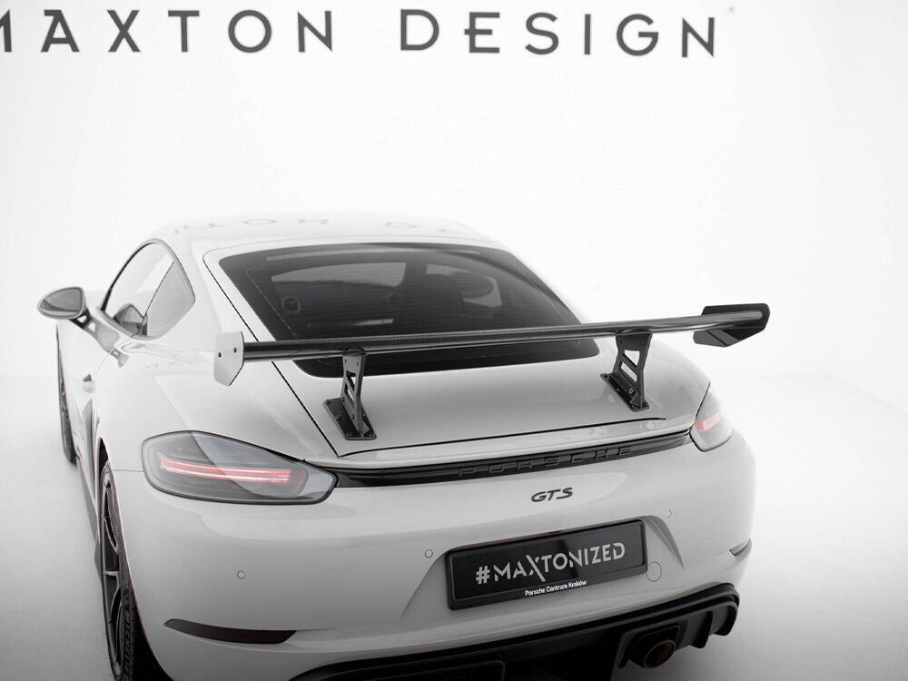 Carbon Spoiler With Internal Brackets Uprights V.1 Porsche 718 Cayman GTS 982c