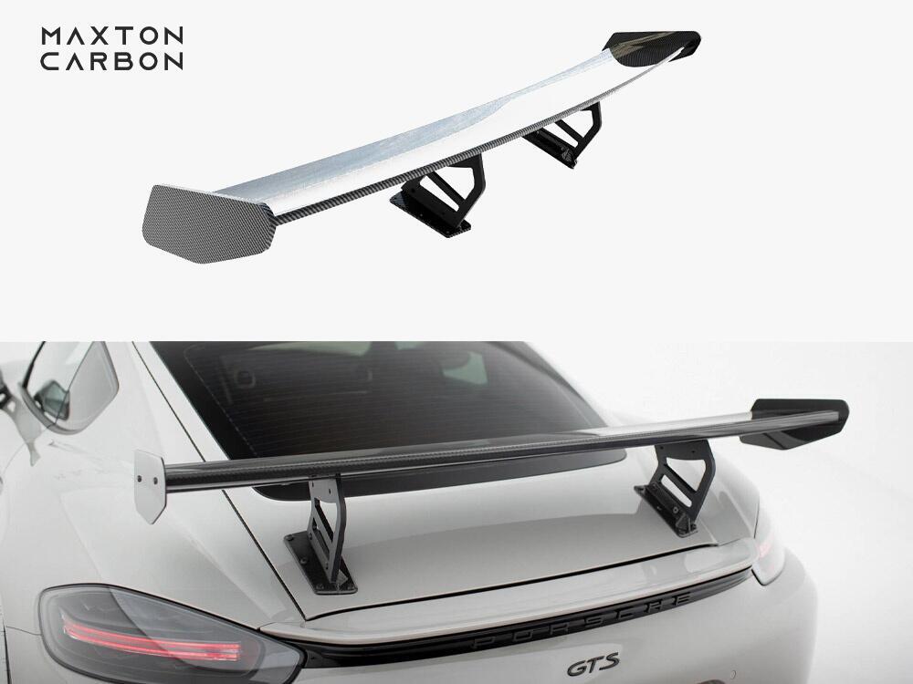 Carbon Spoiler With Internal Brackets Uprights V.2 Porsche 718 Cayman GTS 982c