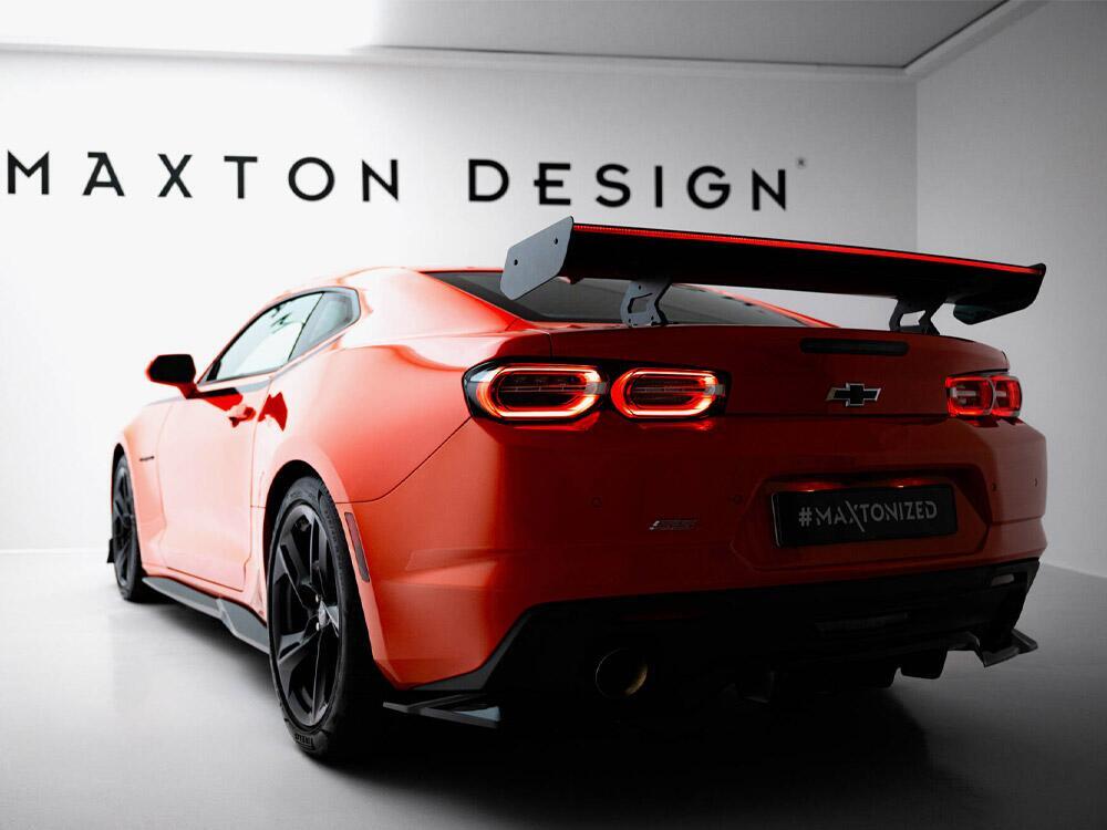 Carbon Spoiler With Internal Brackets Uprights + LED Chevrolet Camaro SS Mk6 Facelift