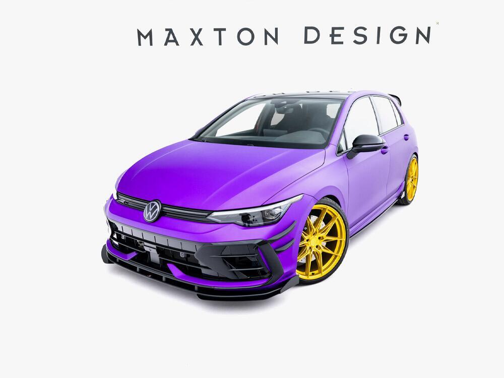 Street PRO Front Splitter + Flaps Volkswagen Golf R Mk8 Facelift