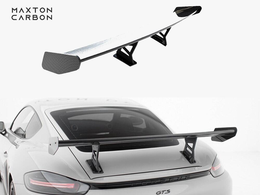 Carbon Spoiler With Internal Brackets Uprights V.1 Porsche 718 Cayman GTS 982c