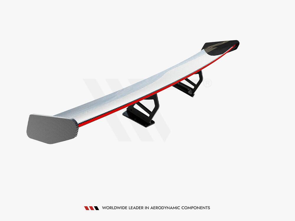 Carbon Spoiler With Internal Brackets Uprights V.2 + LED Porsche 718 Cayman GTS 982c