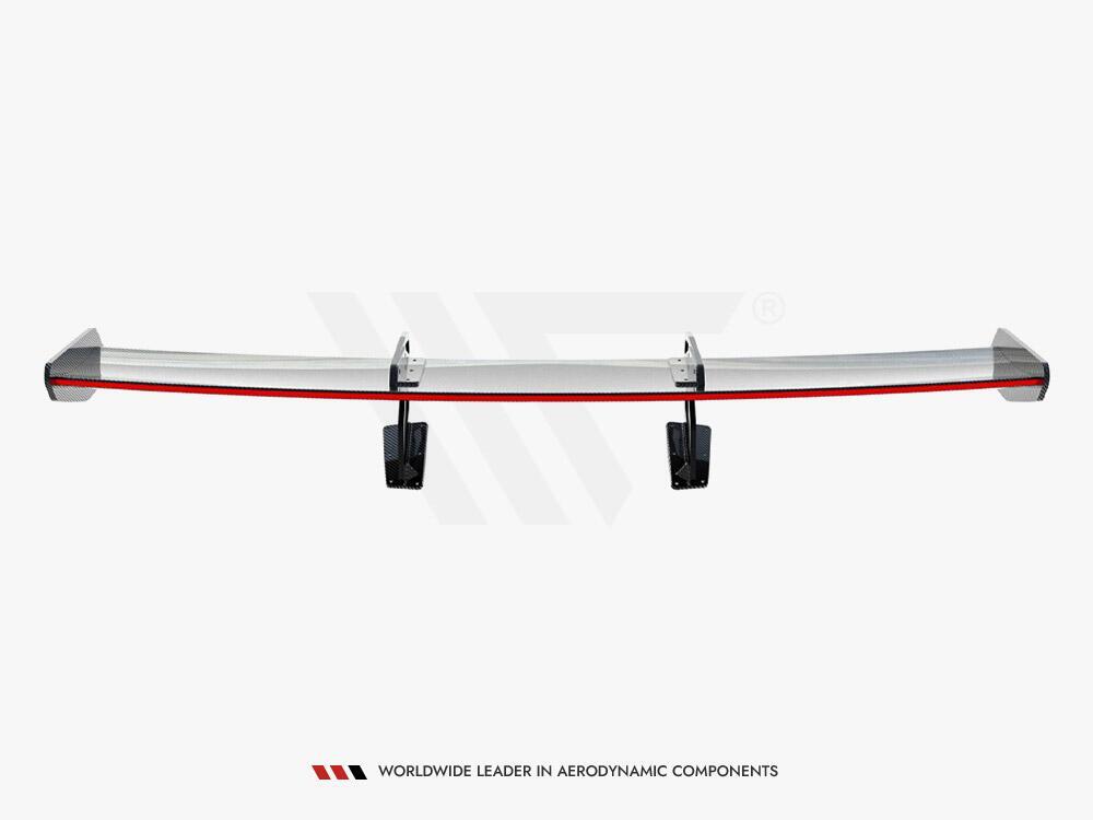 Carbon Spoiler With Upper Swan Mounting V.2 + LED Porsche 718 Cayman GTS 982c