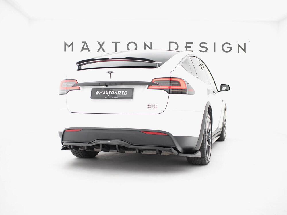 Rear Splitter (Vertical Bars) V.2 Tesla Model X Mk1 Facelift