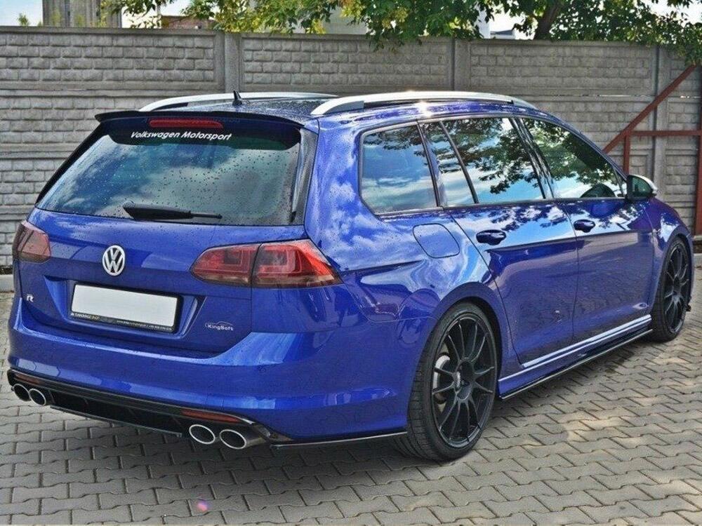 Central Rear Splitter VW Golf R Mk7 Estate - Carbon Look