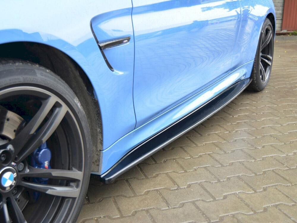 Side Skirts Diffusers V.1 BMW M4 F82 - Textured