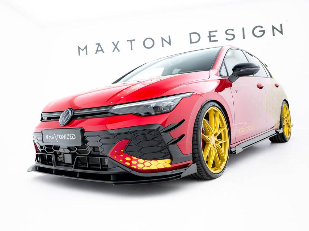 Street PRO Front Splitter + Flaps Volkswagen Golf GTI Clubsport Mk8 Facelift