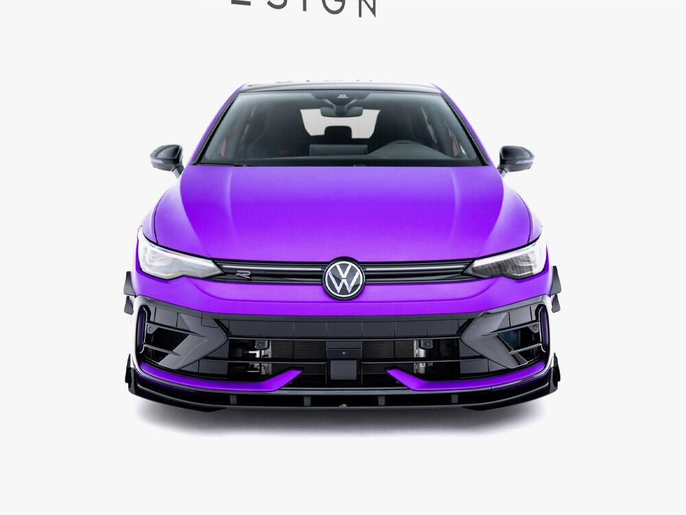 Street PRO Front Splitter + Flaps Volkswagen Golf R Mk8 Facelift