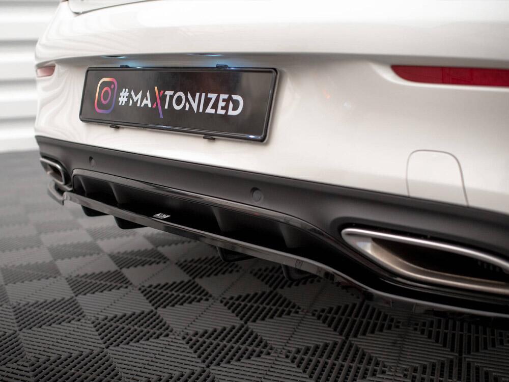 Rear Splitter (Vertical Bars) Mercedes C Coupe AMG-Line C205 Facelift